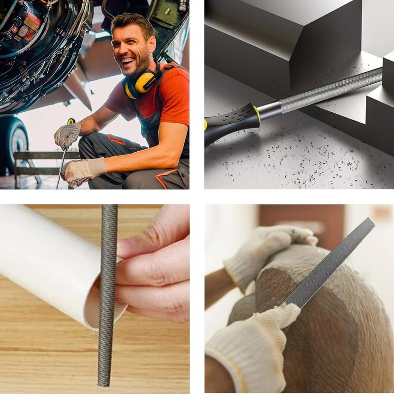 Warmtree 6 Piece Metal Needle File Set - 4-inch,Carbon Steel Files for Metal, Wood & Jewelry | Includes Flat, Warding, Square, Triangular, Round, and Half-Round Files - Image 5